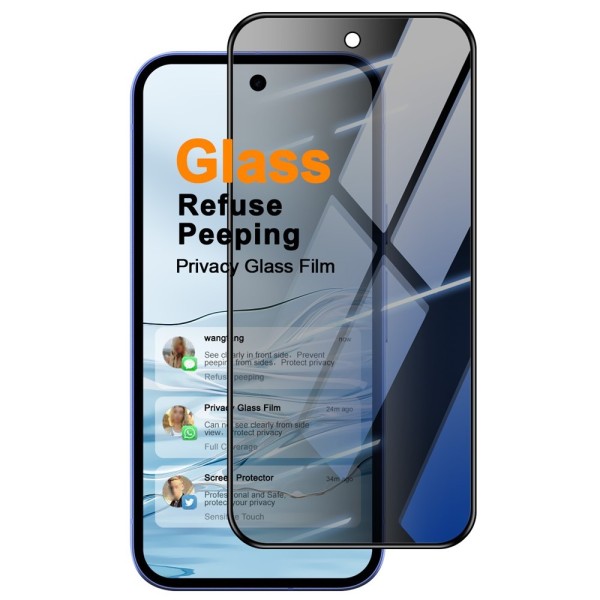 "IMAK" Tempered Glass must kaitsev ekraaniklaas 0.26 mm - privaatsus (Pixel 10a)