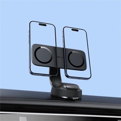 "ACEFAST" D60 topeltmagnetiline telefonihoidik autosse (armatuurlaual) - must
