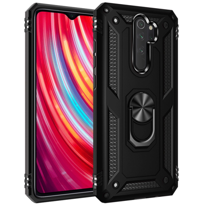 "Mozhi" Kickstand Tugevdatud turvalisus ümbris - must (Redmi Note 8 Pro)