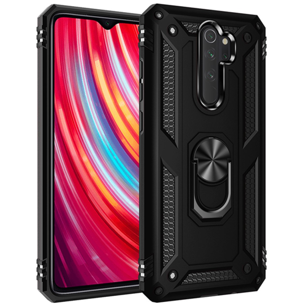 "Mozhi" Kickstand Tugevdatud turvalisus ümbris - must (Redmi Note 8 Pro)