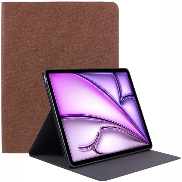 "X-LEVEL" Tahke tekstiilist kaaned - pruun (iPad Air 13 2026 / iPad Air 13 2025 / iPad Air 13 2024)