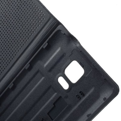 Samsung Galaxy Note 4 N910 Smart Dot View atverčiamas juodas odinis dėklas / Priedai.lt