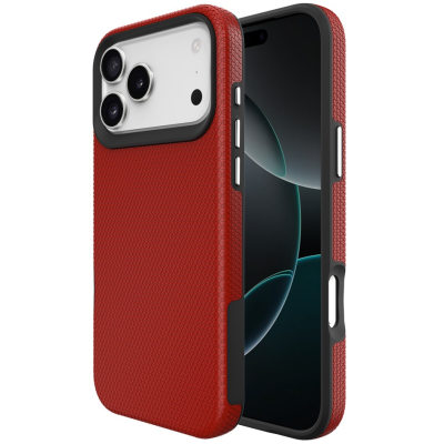 "TUKU“ Shockproof Magsafe kõva silikoonümbris - punane (iPhone 17 Pro)