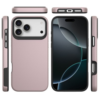 "TUKU“ Shockproof Magsafe kõva silikoonümbris - roosa (iPhone 17 Pro)