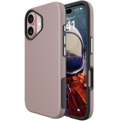 "TUKU“ Shockproof Magsafe kõva silikoonümbris - roosa (iPhone 17)