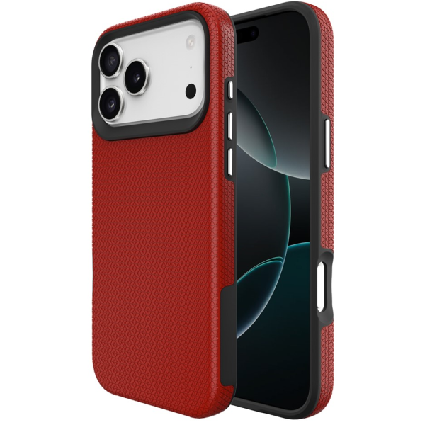 "TUKU“ Shockproof Magsafe kõva silikoonümbris - punane (iPhone 17 Pro Max)