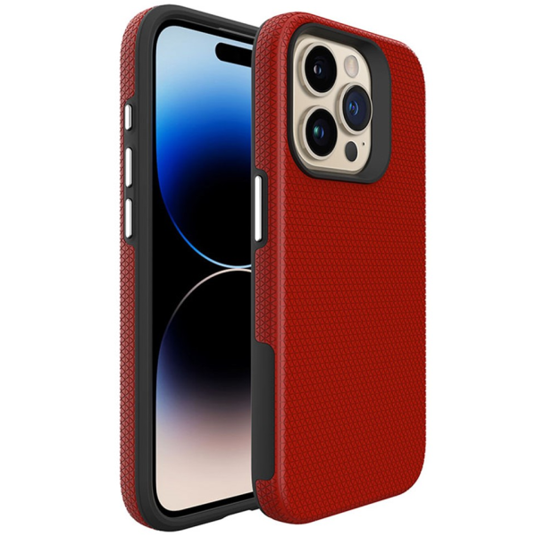 "TUKU“ Shockproof Magsafe kõva silikoonümbris - punane (iPhone 16 Pro Max)