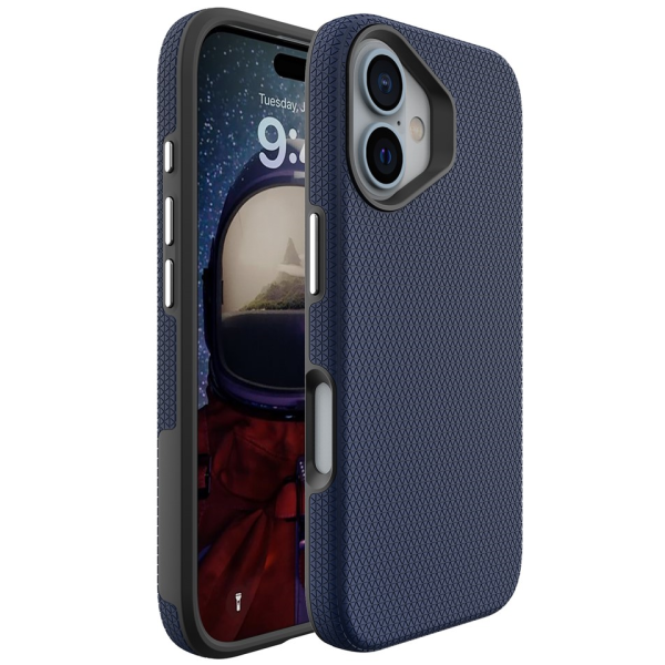 "TUKU“ Shockproof Magsafe kõva silikoonümbris - sinine (iPhone 16)