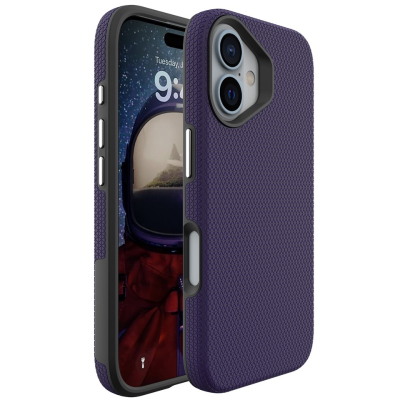 "TUKU“ Shockproof Magsafe kõva silikoonümbris - lilla (iPhone 16)