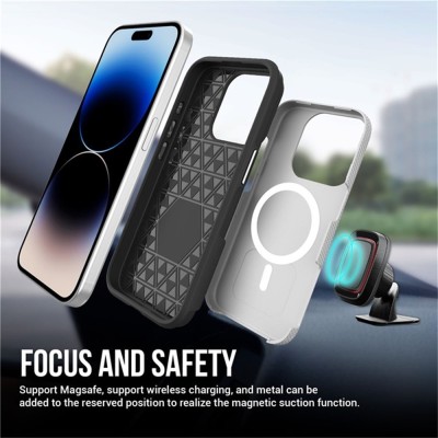 "TUKU“ Shockproof Magsafe kõva silikoonümbris - lilla (iPhone 16)