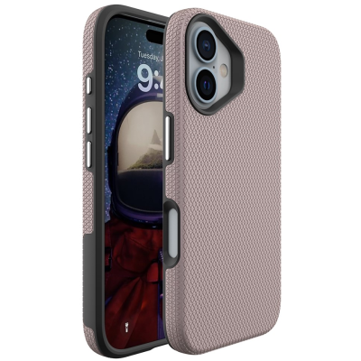 "TUKU“ Shockproof Magsafe kõva silikoonümbris - roosa (iPhone 16)
