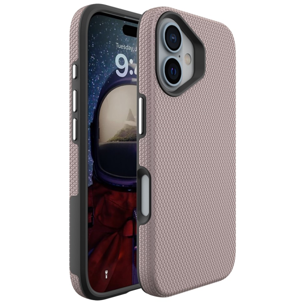 "TUKU“ Shockproof Magsafe kõva silikoonümbris - roosa (iPhone 16)