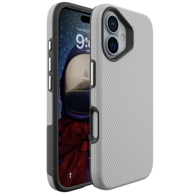 "TUKU“ Shockproof Magsafe kõva silikoonümbris - hõbedane (iPhone 16)