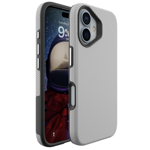 "TUKU“ Shockproof Magsafe kõva silikoonümbris - hõbedane (iPhone 16)
