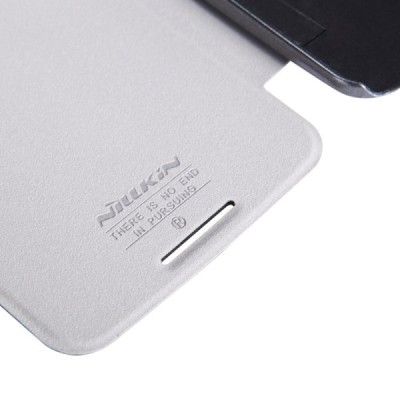 Motorola Nexus 6 Nillkin Fresh atverčiamas juodas odinis dėklas - knygutė / Priedai.lt