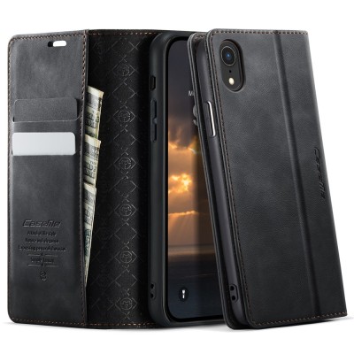 "CaseMe" Retro tahke kaaned - must (iPhone Xr)
