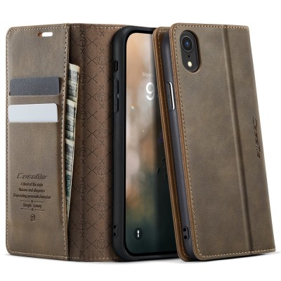 "CaseMe" Retro tahke kaaned - pruun (iPhone Xr)