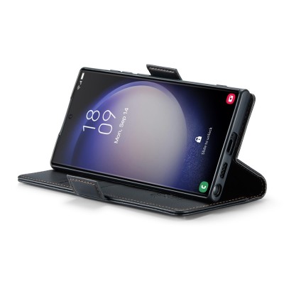 "CaseMe" Leather tahke kaaned - must (Galaxy S23 Ultra)