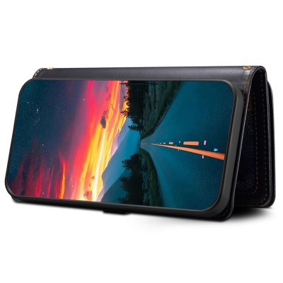 „ESEBLE“ Retro Solid kaaned eemaldatava rahakotiga - must (Galaxy S25)