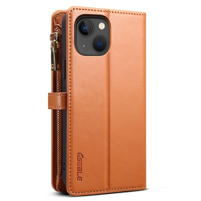 „ESEBLE“ Retro Solid kaaned eemaldatava rahakotiga - pruun (iPhone 15)