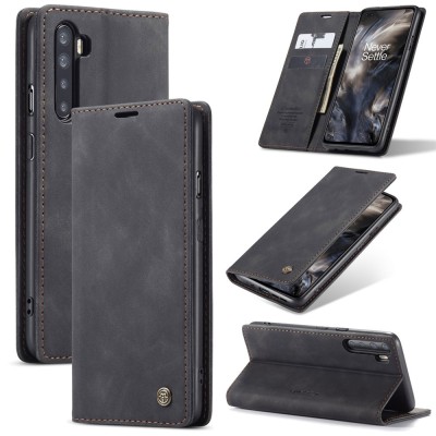 "CaseMe" Retro tahke kaaned - must (OnePlus Nord)