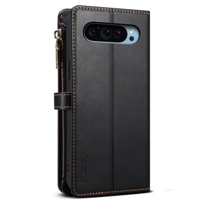 „ESEBLE“ Retro Solid kaaned eemaldatava rahakotiga - must (Pixel 9 / 9 Pro)