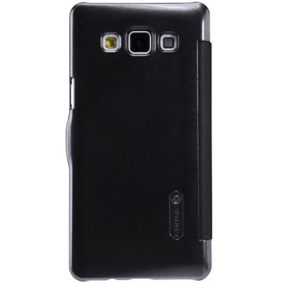 Samsung Galaxy A5 (A500) juodas odinis atverčiamas Nillkin Fresh dėklas / Priedai.lt