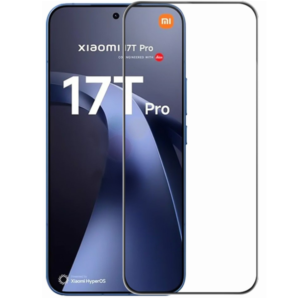 "Rurihai" Tempered Glass täielik katvus kaitsev ekraaniklaas 2.5D - must (Xiaomi 17T)