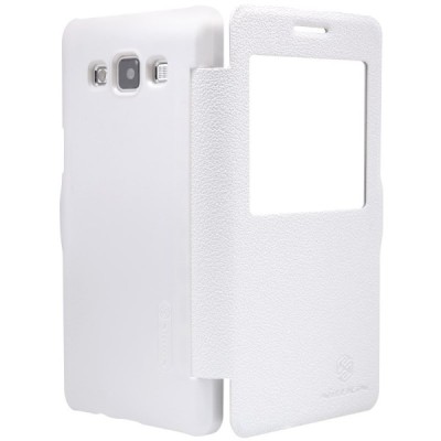 Samsung Galaxy A5 (A500) baltas odinis atverčiamas Nillkin Fresh dėklas / Priedai.lt
