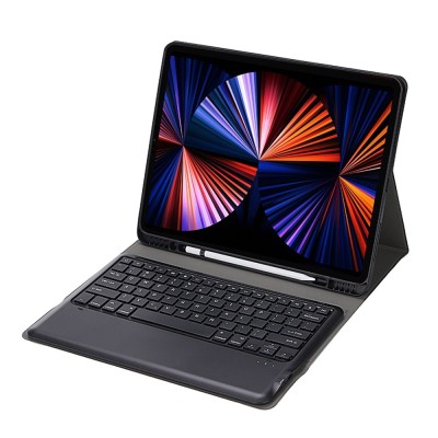 "Bosina" Tahke kaaned klaviatuuriga - must (iPad Air 13 2024 / 2025 / 2026 / iPad Pro 12.9" 2022 / 2021 / 2020)