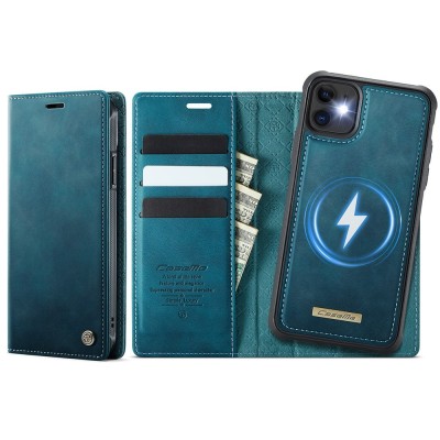 „CaseMe“ MagSafe Leather 2-ühes klapiga ümbris - roheline (iPhone 11)