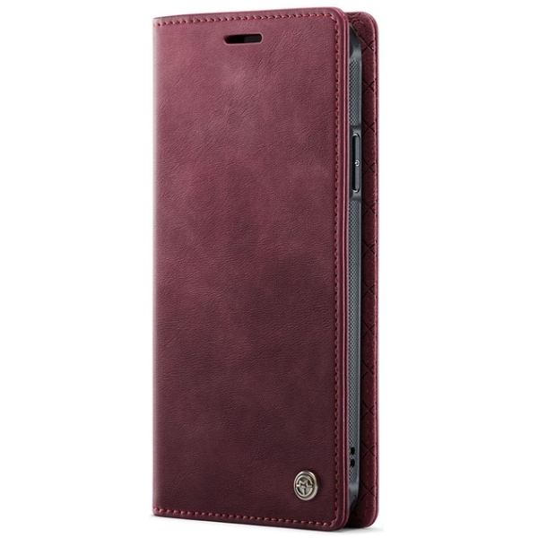 „CaseMe“ MagSafe Leather 2-ühes klapiga ümbris - burgundia (iPhone 11)