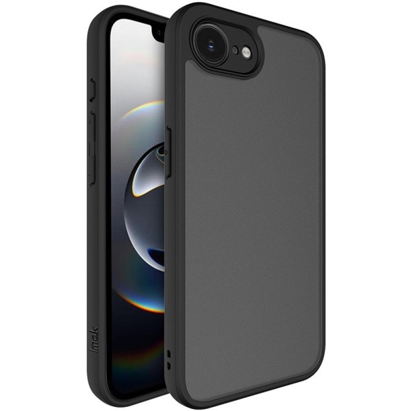 "Imak" Kõva silikoon (TPU) matt kaaned - toonitud / must (iPhone 17e / 16e)