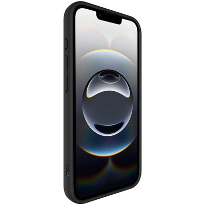 "Imak" Kõva silikoon (TPU) matt kaaned - toonitud / must (iPhone 17e / 16e)