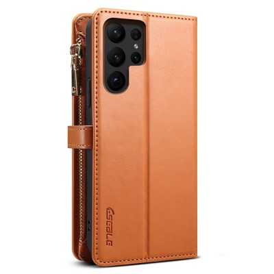 „ESEBLE“ Retro Solid kaaned eemaldatava rahakotiga - pruun (Galaxy S24 Ultra)