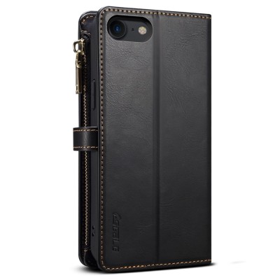 „ESEBLE“ Retro Solid kaaned eemaldatava rahakotiga - must (iPhone 6 / 7 / 8 / SE 2020 / SE 2022)