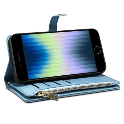„ESEBLE“ Retro Solid kaaned eemaldatava rahakotiga - sinine (iPhone 6 / 7 / 8 / SE 2020 / SE 2022)