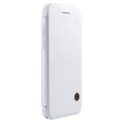 Prabangus „Nillkin“ Qin serijos baltas odinis atverčiamas Apple iPhone 6 Plus (6s Plus) dėklas / Priedai.lt