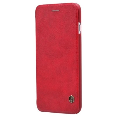 Prabangus „Nillkin“ Qin serijos raudonas odinis atverčiamas Apple iPhone 6 Plus (6s Plus) dėklas / Priedai.lt
