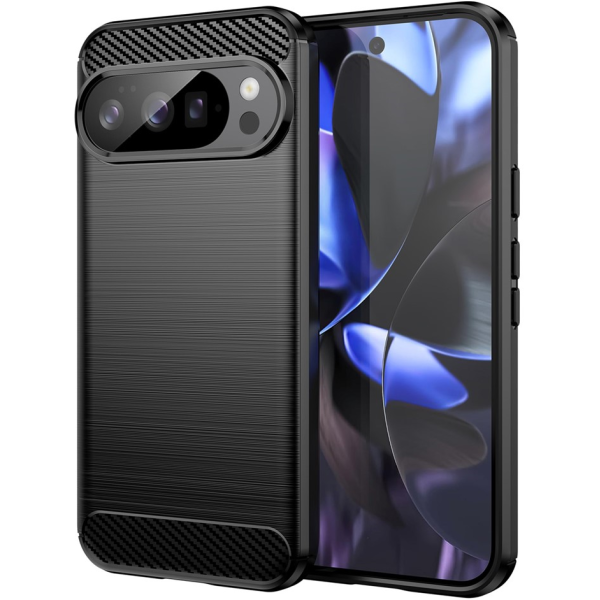 "AILES" Carbon kõva silikoon (TPU) ümbris – must (Pixel 10 / 10 Pro)