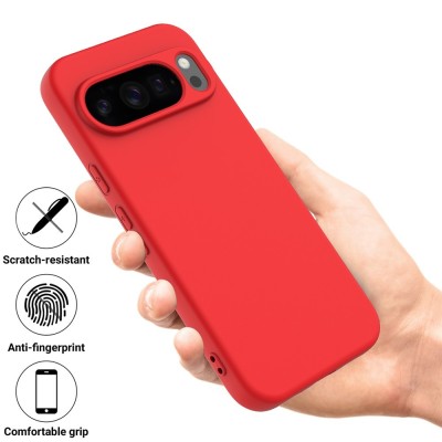 "Shell" kõva silikoon (TPU) ümbris – punane (Pixel 10 / 10 Pro