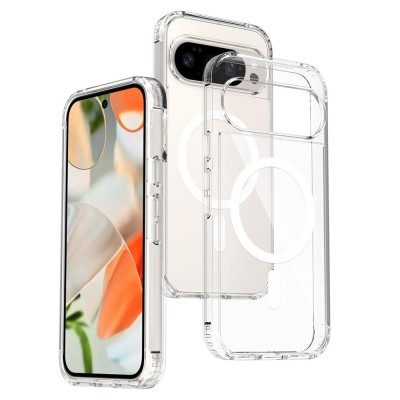 "Tubi" MagSafe kõva silikoonist (TPU) ümbris - läbipaistev (Pixel 10 Pro / 10 / 9 Pro / 9)