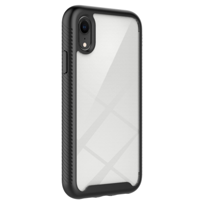 "Mofan" Läbipaistev kõva silikoonist (TPU) täiskattega ümbris - must (iPhone XR)
