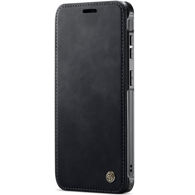 „CaseMe“ MagSafe Leather klapiga ümbris - must (Galaxy A17 / A26 / A16)