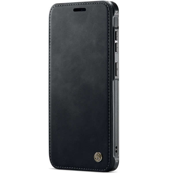 „CaseMe“ MagSafe Leather klapiga ümbris - must (Galaxy A17 / A26 / A16)