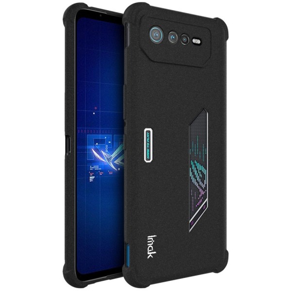 "Imak" tugevdatud turvalisus Airbag kõva silikoon matt (TPU) ümbris - must (Rog Phone 6 5G)