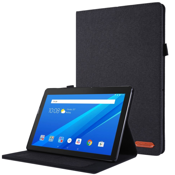 "Fashion" Tahke tekstiilist kaaned - must (Lenovo Tab E10)