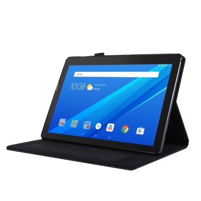 "Fashion" Tahke tekstiilist kaaned - must (Lenovo Tab E10)