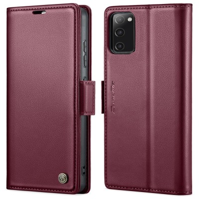 "CaseMe" Leather tahke kaaned - burgundia (Galaxy S20 FE)