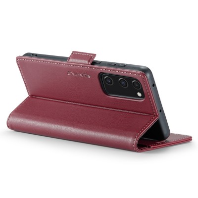 "CaseMe" Leather tahke kaaned - burgundia (Galaxy S20 FE)